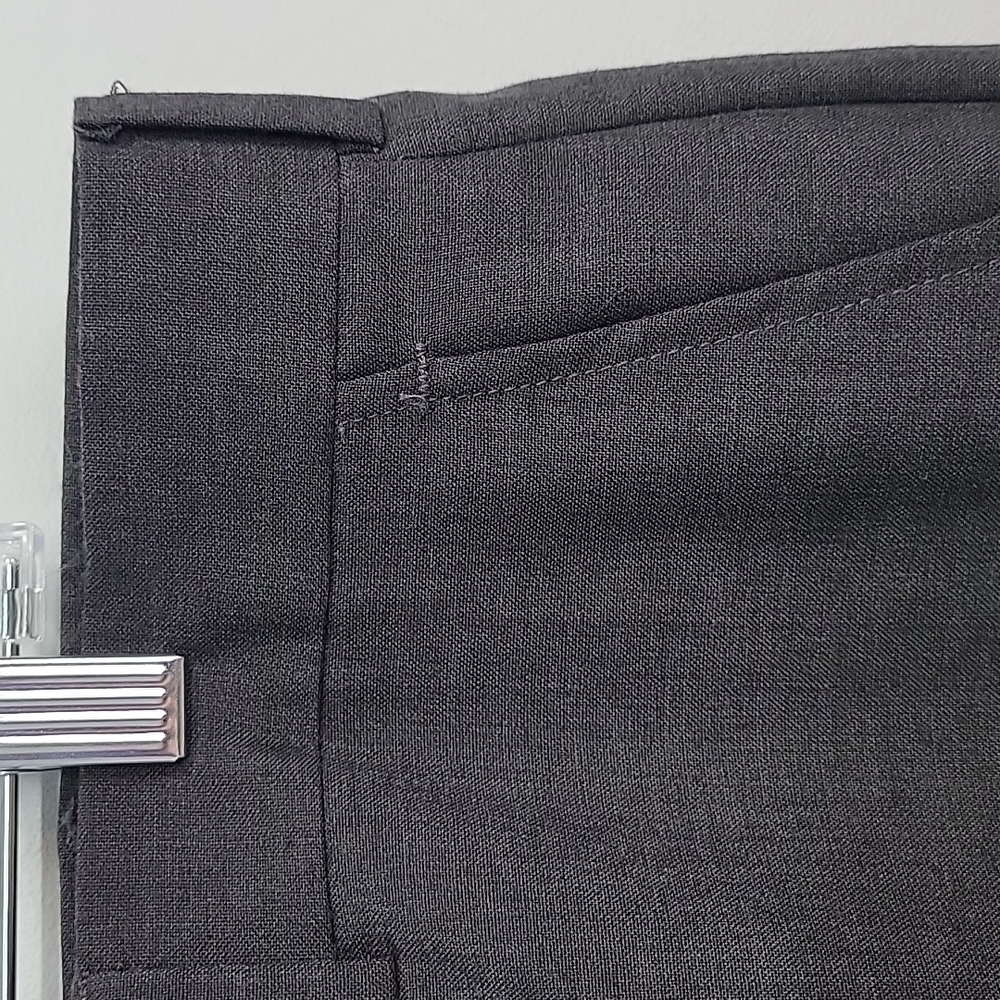 LANDS' END Men's Gray Wool Flat Front Suit Pants - Picture 3 of 10